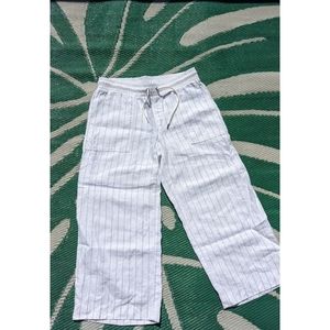 Athleta Cabo Linen Wideleg Pants